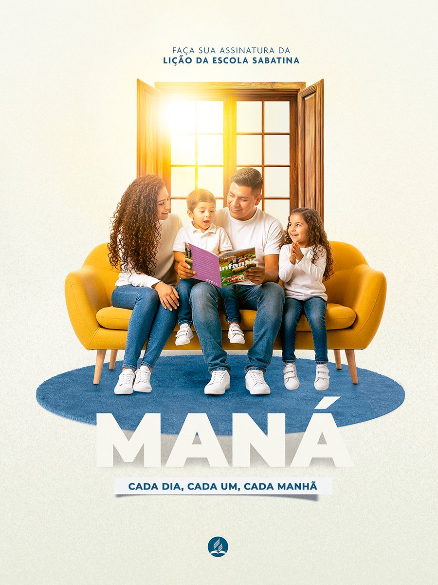 AdventistasSP's tweet photo. 📖 Domingo é dia de Projeto Maná! 💙

Faça a assinatura da Lição da Escola Sabatina para você e sua família e fortaleça sua comunhão com Deus todos os dias. 🙏

📞 0800 979 0606
💻 https://t.co/pp3ayXIgXq
Projeto Maná: cada dia, cada um, cada manhã.

#ProjetoManá #EscolaSabatina https://t.co/jQjSYf0MQa
