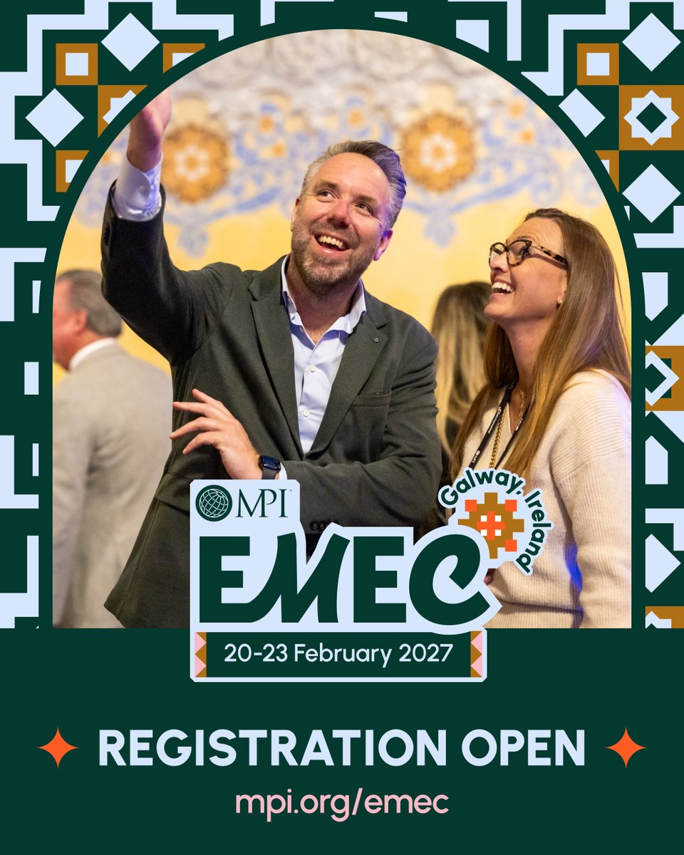 MPI's tweet photo. Galway, we’re coming ☘️✨ Registration for EMEC 2027 is officially OPEN!  

Save your seat → https://t.co/6RrIvQ8hQO https://t.co/uf6sgHxykw