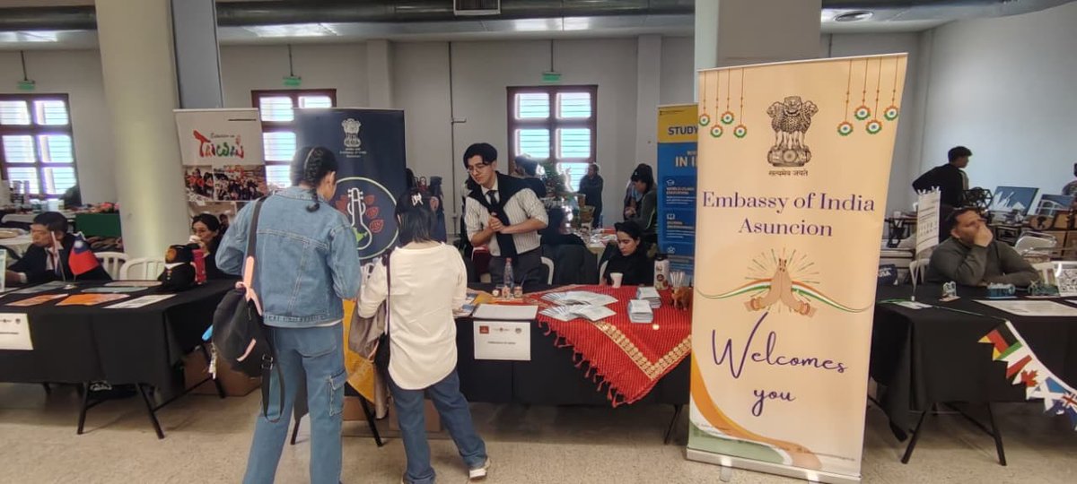 IndiainParaguay's tweet photo. 🇮🇳🎓 La Embajada de la India en Asunción participó en AsuJoven Fest 2026 (Festival de la Juventud de Asunción 2026), organizado por la Municipalidad de Asunción el 23 de septiembre de 2026 en el Puerto Histórico de Asunción.

📚 El stand de la Embajada difundió información sobre las diversas oportunidades disponibles para los jóvenes paraguayos para estudiar en la India, incluyendo las becas ITEC, becas ICCR y becas AYUSH.

🔗 Para más información, visite los siguientes enlaces:

Study In India: https://t.co/YKJd8EAn88

ITEC: https://t.co/u6AmaDeezy

ICCR: https://t.co/Zsfcmqubt9

#AsuJoven2026 #IndiaParaguay #StudyInIndia #ITEC #AYUSH #Education #CapacityBuilding #Scholarships

🇮🇳🇵🇾

🇮🇳🎓 The Embassy of India in Asuncion participated in AsuJoven Fest 2026 (Asuncion Youth Festival 2026) organised by the Municipality of Asuncion on 23 September 2026 in the Historic Port of Asuncion.

📚 The Embassy stand disseminated information about various opportunities available to Paraguayan youth to Study in India, including ITEC scholarships, ICCR scholarships, and AYUSH scholarships.

🔗 For more details, please visit the following links:

Study In India: https://t.co/YKJd8EAn88

ITEC: https://t.co/u6AmaDeezy

ICCR: https://t.co/Zsfcmqubt9

#AsuJoven2026 #IndiaParaguay #StudyInIndia #ITEC #AYUSH #Education #CapacityBuilding #Scholarships

@IndianDiplomacy @MEAIndia @PIB_India @DDNewslive @StudyInIndiaGov @itecnetwork @iccr_hq @moayush @EduMinOfIndia