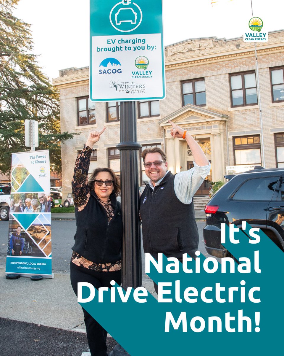 VCleanEnergy's tweet photo. Where you charge matters when you’re making the switch to electric. 🔌 Through Electrify Yolo, VCE helped expand public EV charging access across Yolo County.

A milestone worth highlighting this #NationalDriveElectricMonth. ⚡ https://t.co/ZLTw9GlNOv