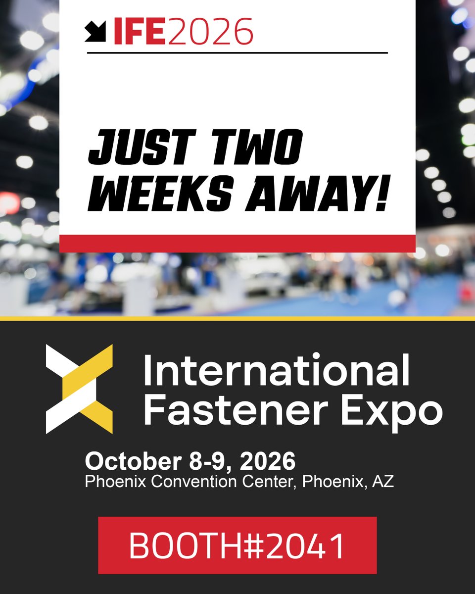 ProferredPro's tweet photo. 🚨 IFE 2026 IS JUST TWO WEEKS AWAY! 🚨

Come see our newly redesigned booth and discover the latest from BBI, Ironclad, Proferred &amp; U.S. Anchor.

Not registered yet? Use promo code RLRFEX61 for 50% OFF registration!

#BBIIFE26 #BrightonBestInt #IFE26 #InternationalFastenerExpo https://t.co/vuFI1wCT8X