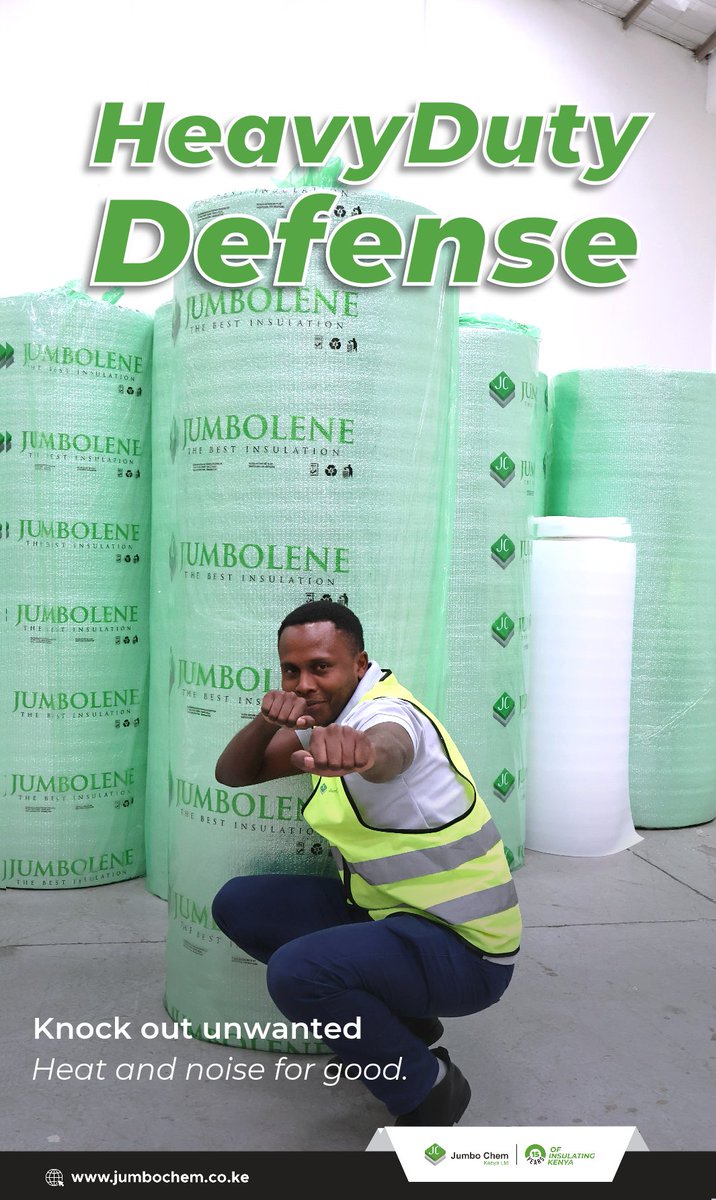 JumboChemKe's tweet photo. Heat and noise don't stand a chance. ๐ฅ
Jumbolene thermal and acoustic insulation keeps your space cool and quiet, round after round, year after year.
๐ https://t.co/QJVlsVkyEG
#Jumbolene #TheBestInsulation
#Soundproofing #StayCool https://t.co/9oK61H40s6