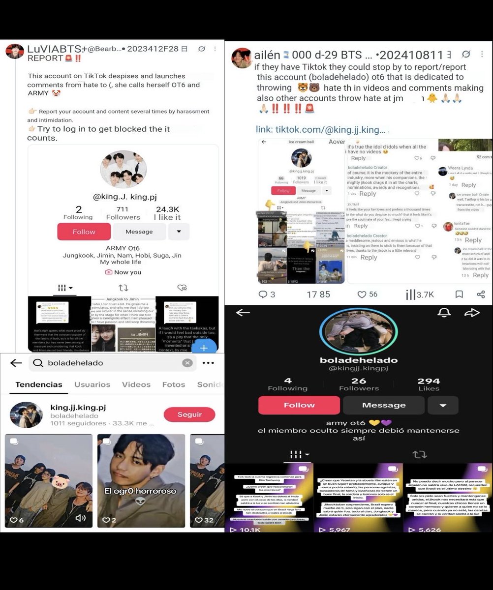 reportTHV_INDIA's tweet photo. The audacity of jikookers to deflect from the threats directed at🐯by spreading misinfo &amp; shielding that user,when that acc has been targeting him since 2023

https://t.co/DRfFO92lUZ
https://t.co/MdEcHceVsd
https://t.co/ribyWN3YFP
https://t.co/BILQffLPiR
https://t.co/FbMatUxoAc https://t.co/UDp5L6A7hi