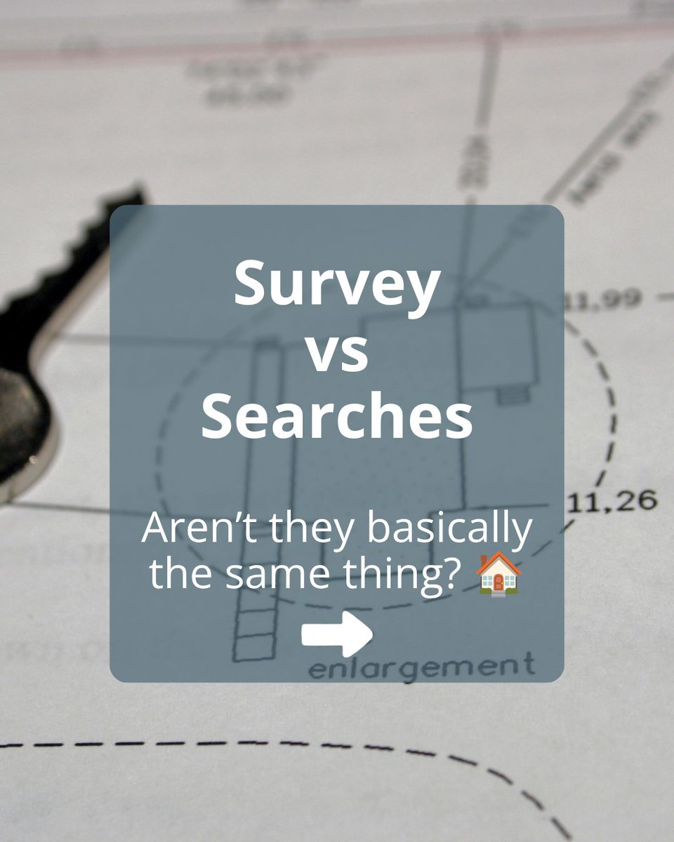 BryanAndMercer's tweet photo. Survey vs searches ๐
๐จ Survey = primarily looks at the propertyโs physical condition.
๐ Searches = provide information about matters that may affect the property.
Different jobs, both important parts of buying a home.
#Conveyancing #BuyingAHome #FirstTimeBuyer https://t.co/K2HDnCuiyG