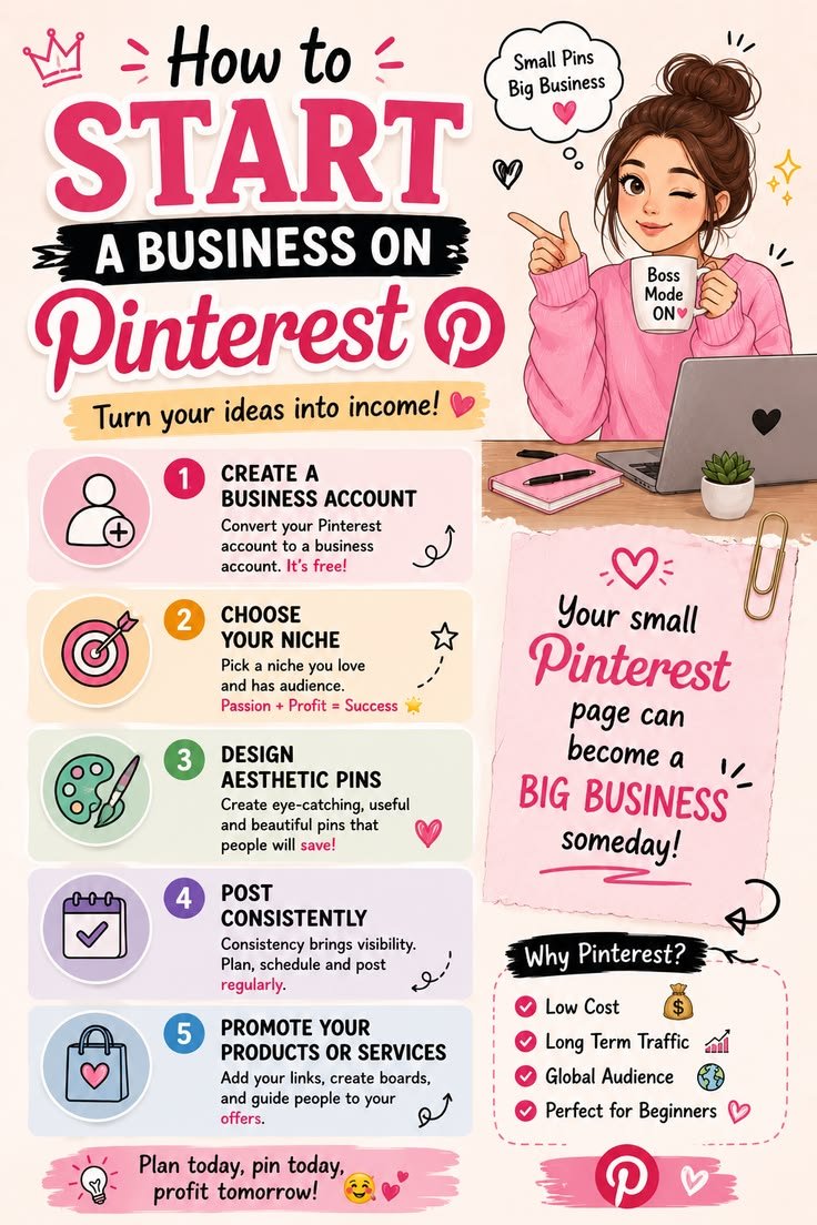 Asadhossaia3xe's tweet photo. ✨ Ready to turn your Pinterest ideas into income? 💰📌 Start with a business account, choose your niche, create eye-catching Pins, post consistently, and promote your offers. Small Pins can grow into big business! 🚀💖 https://t.co/UH8ZdS71NW