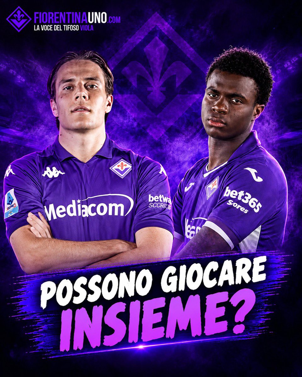 FiorentinaUno's tweet photo. 💜 Il grande dubbio in casa viola al momento è questo: Fagioli e Oulai possono giocare insieme? Diteci la vostra 💜

#Fiorentina #Oulai #Fagioli https://t.co/icFswxTL9A