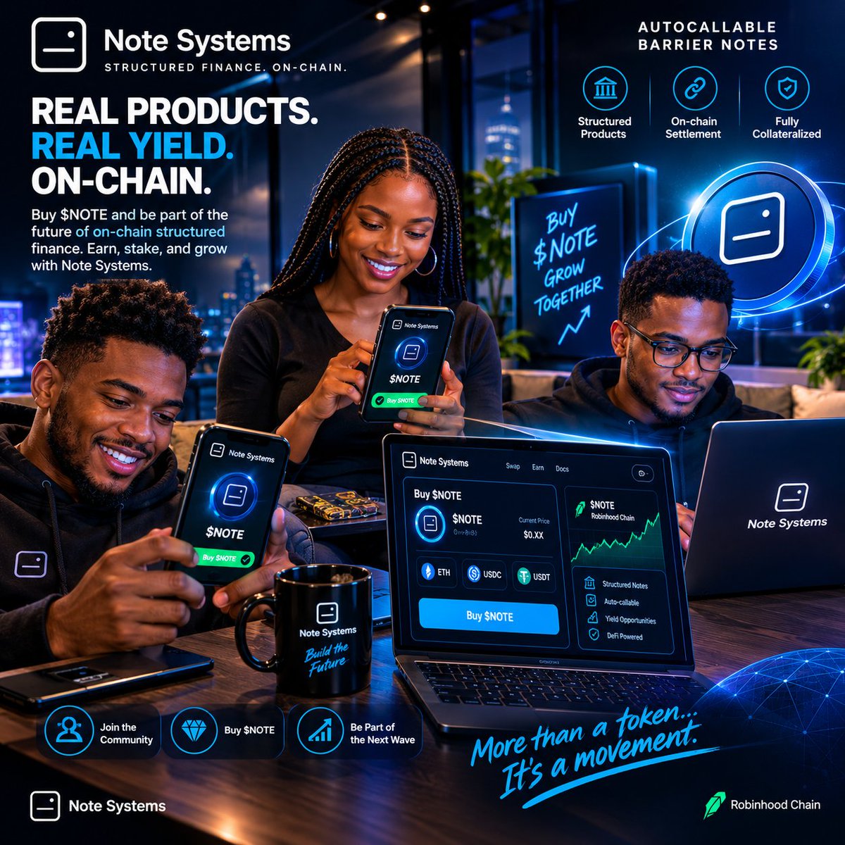 jimmynewtr8t's tweet photo. All in one 
note system is a defi protocol bringing structured financial products onchain, 
Note is governance token, while $note allows users to stake note,
the project aims to combine structured finance, onchain settlement, and full collateralization https://t.co/fiYvZAZdHE