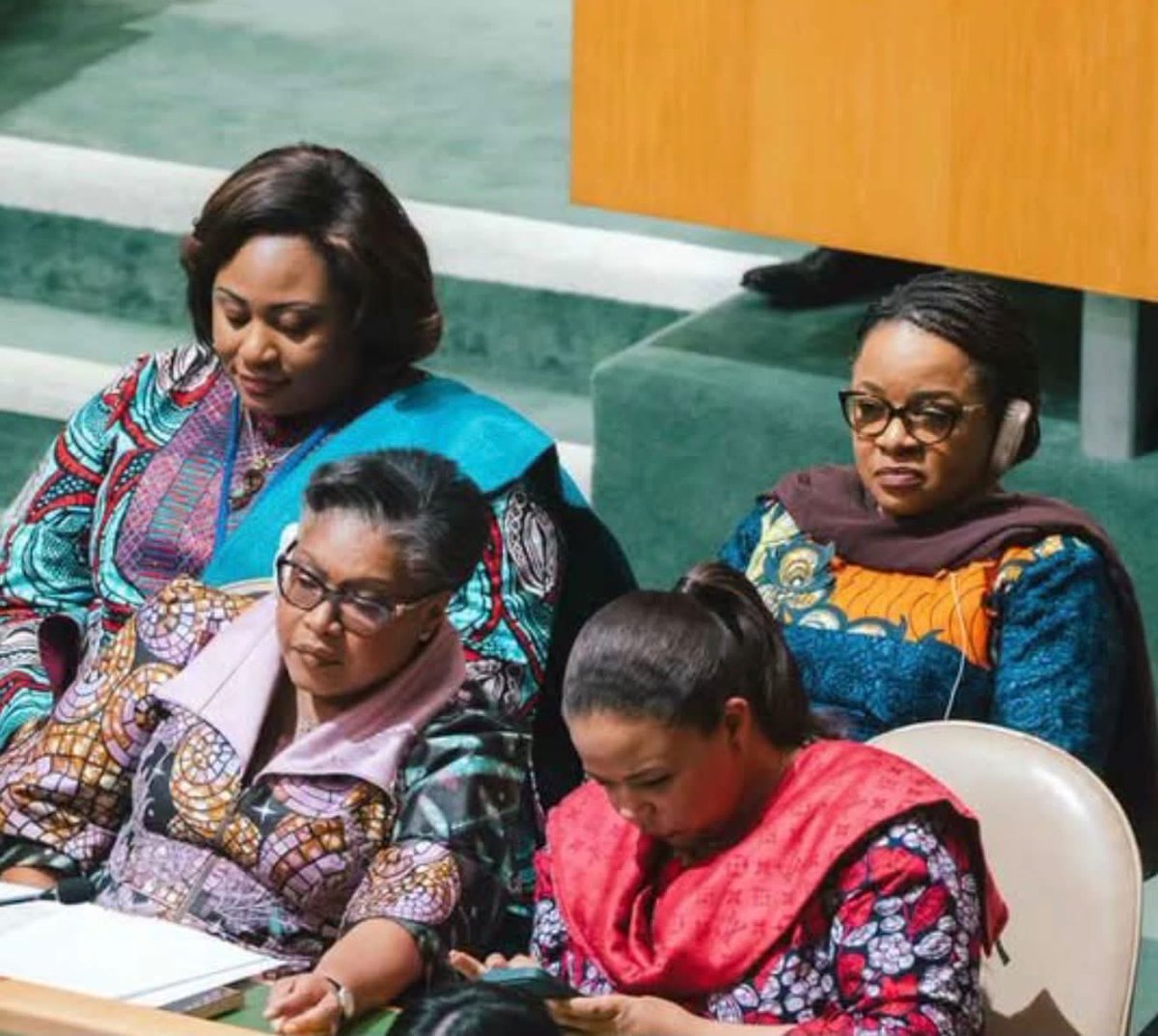 MwangiMaina_'s tweet photo. Breaking the glass ceiling: DR Congo's women-led diplomacy at UNGA.

~Premier Judith Suminwa.

~Foreign Minister Thérèse Kayikwamba Wagner.

~DRC Ambo to the U.S. Kapinga Ngandu.

Trailblazers. https://t.co/ZHv24Cp9SN