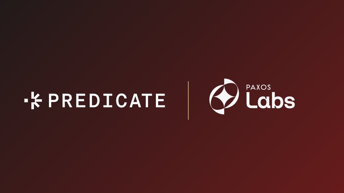 0xPredicate's tweet photo. Predicate is proud to power compliance needs for this year's most innovative tokenized asset launches.

PAXGy is going live today on @paxoslabs. Backed by PAXG reserves, it is a receipt-token that appreciates over time as gold-denominated growth accrues.

Predicate enforces onchain compliance at the point of mint and beyond.

Tokenized assets will scale when compliance is embedded into digital asset infrastructure, not when it's an afterthought.

Congratulations to the @paxoslabs team!