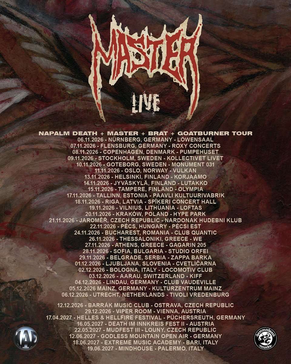 hammerheartrecs's tweet photo. Master has a lot of shows coming up to promote their upcoming album "Among the Seeds of Death"!

https://t.co/3TDn6RZPNn

#master #amongtheseedsofdeath https://t.co/suGKtXRRJV