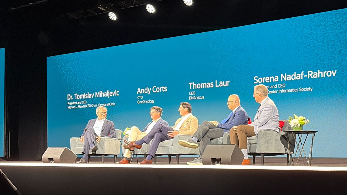 CizzleBio's tweet photo. Cizzle Bio CEO Bill Behnke joined advisors Dr. Steven T. Rosen and Sorena Nadaf-Rahrov at the @OracleHealth and Life Sciences Summit, alongside Oracle founder Larry Ellison and @ClevelandClinic President and CEO Dr. Tomislav Mihaljevic. #CizzleBio https://t.co/zucvtkQ01g