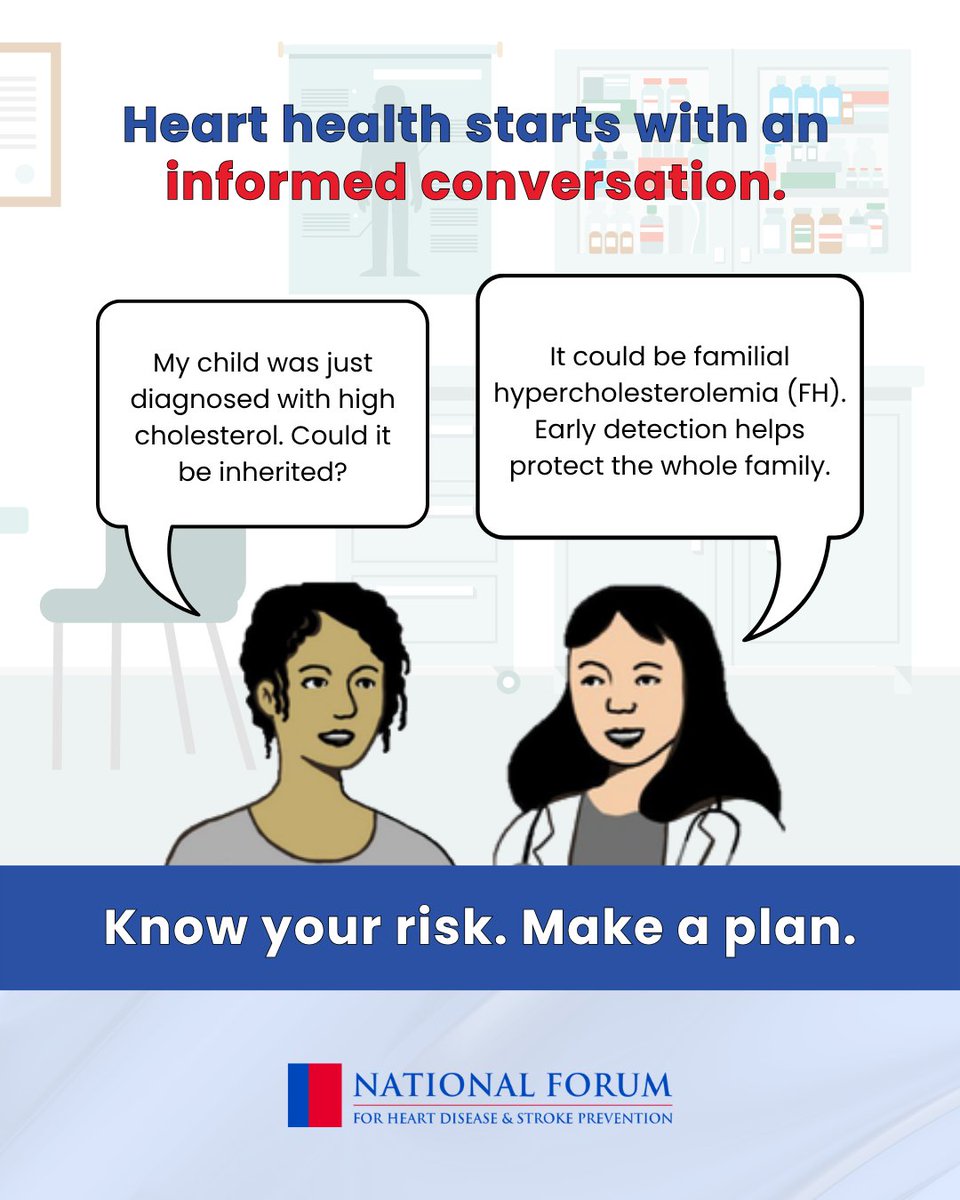 MLH_CHD's tweet photo. Familial hypercholesterolemia (FH) is genetic, and it often goes undetected until a serious cardiac event. Early screening can protect the whole family. 

MHI is proud to partner with @NatForumHDSP. Use their guide to start a conversation about FH: https://t.co/zRDb6PxTdd https://t.co/824Hxkr9My