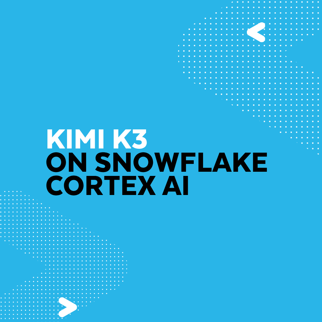 Snowflake's tweet photo. More model choice means more flexibility to match the right model to each task.

Kimi K3, Moonshot AI’s open-weight model, is now in private preview on Snowflake Cortex AI for coding, research, and analytical workflows.

Learn more https://t.co/epWSrPQv48 https://t.co/7fPYkmDJJL