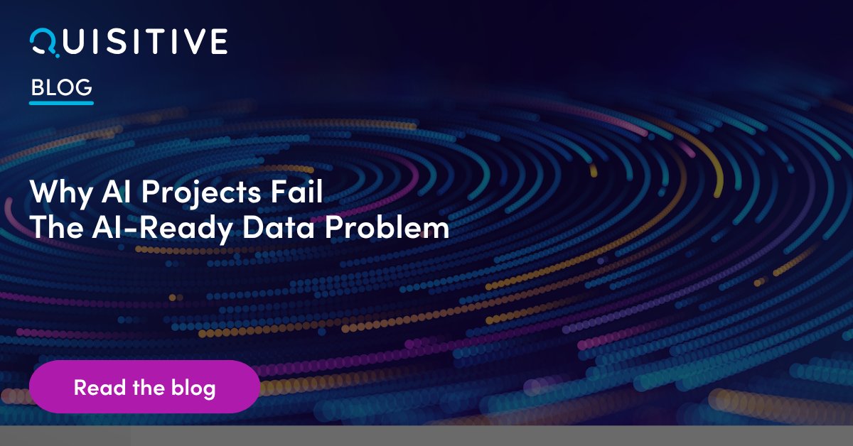 BeQuisitive's tweet photo. Why do AI projects fail? Learn how fragmented, ungoverned data prevents AI success and what it takes to build AI-ready data. 👉 https://t.co/5kYk2e1MIr https://t.co/Pj6fGR59ru