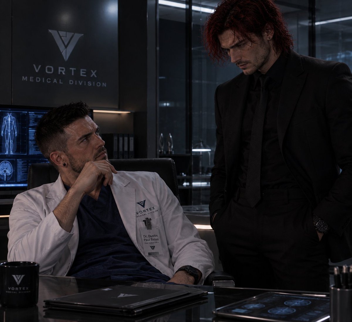 Shadow6Leader's tweet photo. —Dustin, necesito dos días libres.—Para que va a andarse con rodeos. No va a dar más explicaciones, por el momento. @Vortex_Medical https://t.co/9y6GuOFP5l