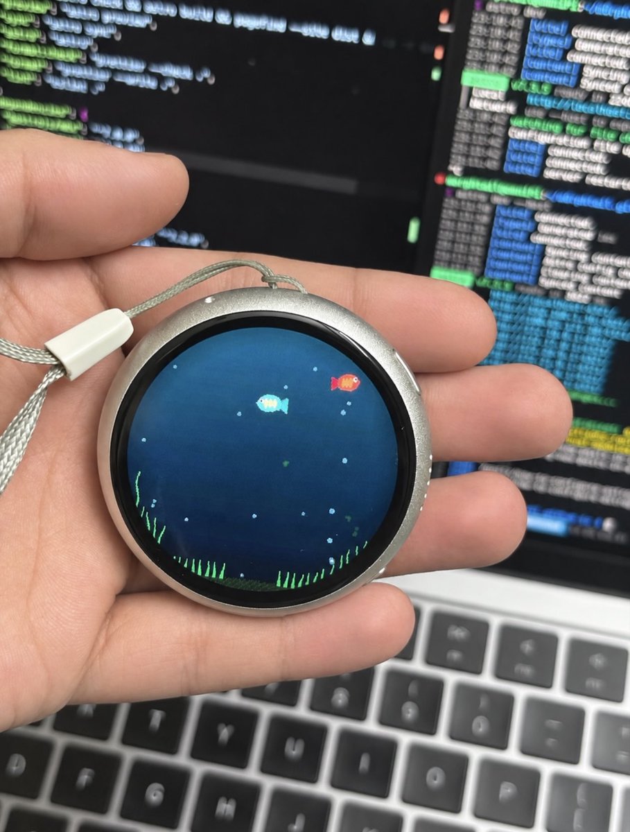 MorphTail's tweet photo. I asked my fish what they think of Meta's Muse keychain. 

They don't know what Meta is. 
They are not amused. 

14 million parameters, 54-token vocabulary, none of it Meta. I'd like to keep it that way. https://t.co/qQhXVHidIH
