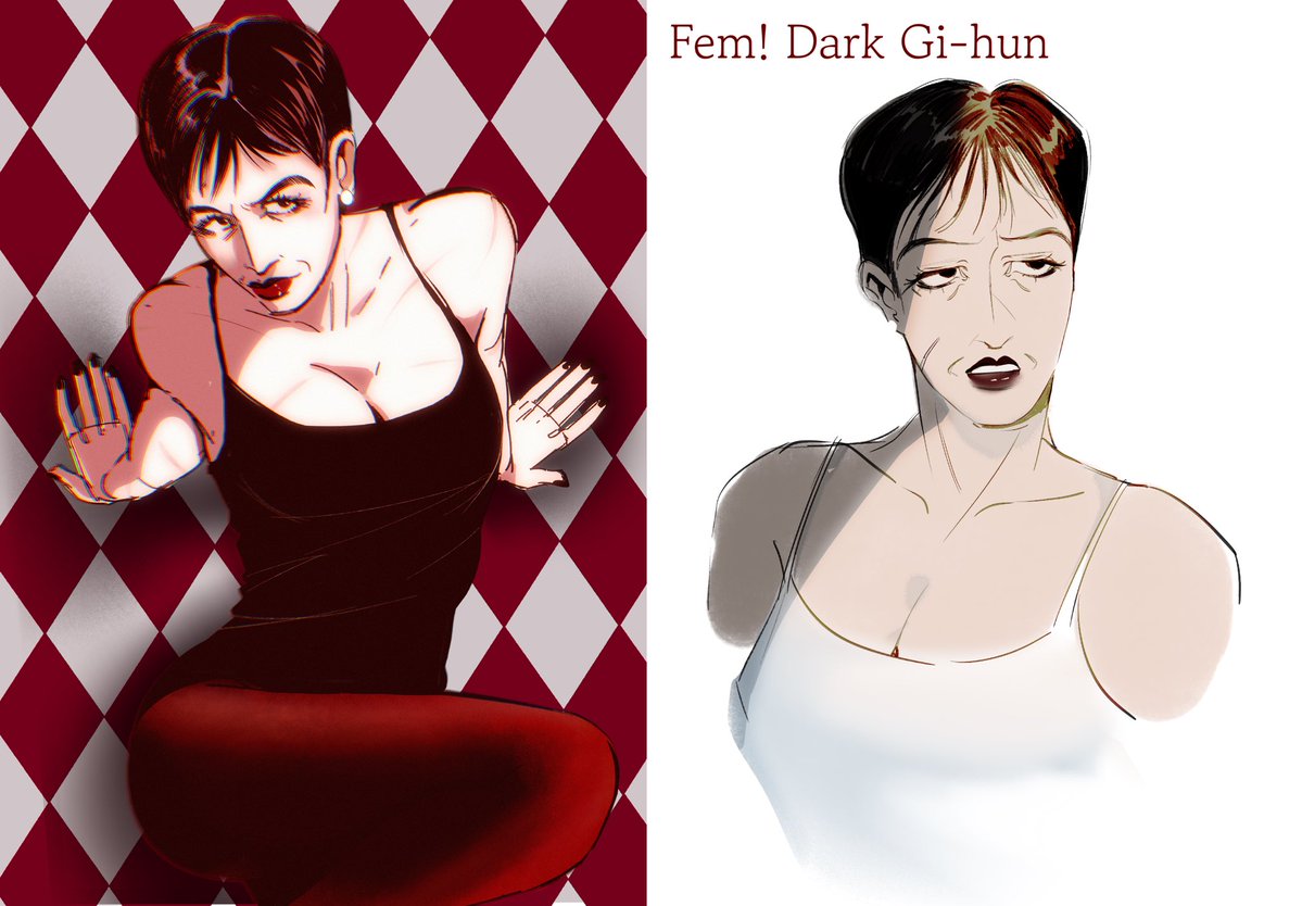 nis_sog's tweet photo. Hehehe, I decided to make a female version of dark Gihun. She is a very dangerous woman, I would compare her to a black widow or a praying mantis
#squidgame #femgihun #gihun #darkgihun https://t.co/OzHf7afQ20