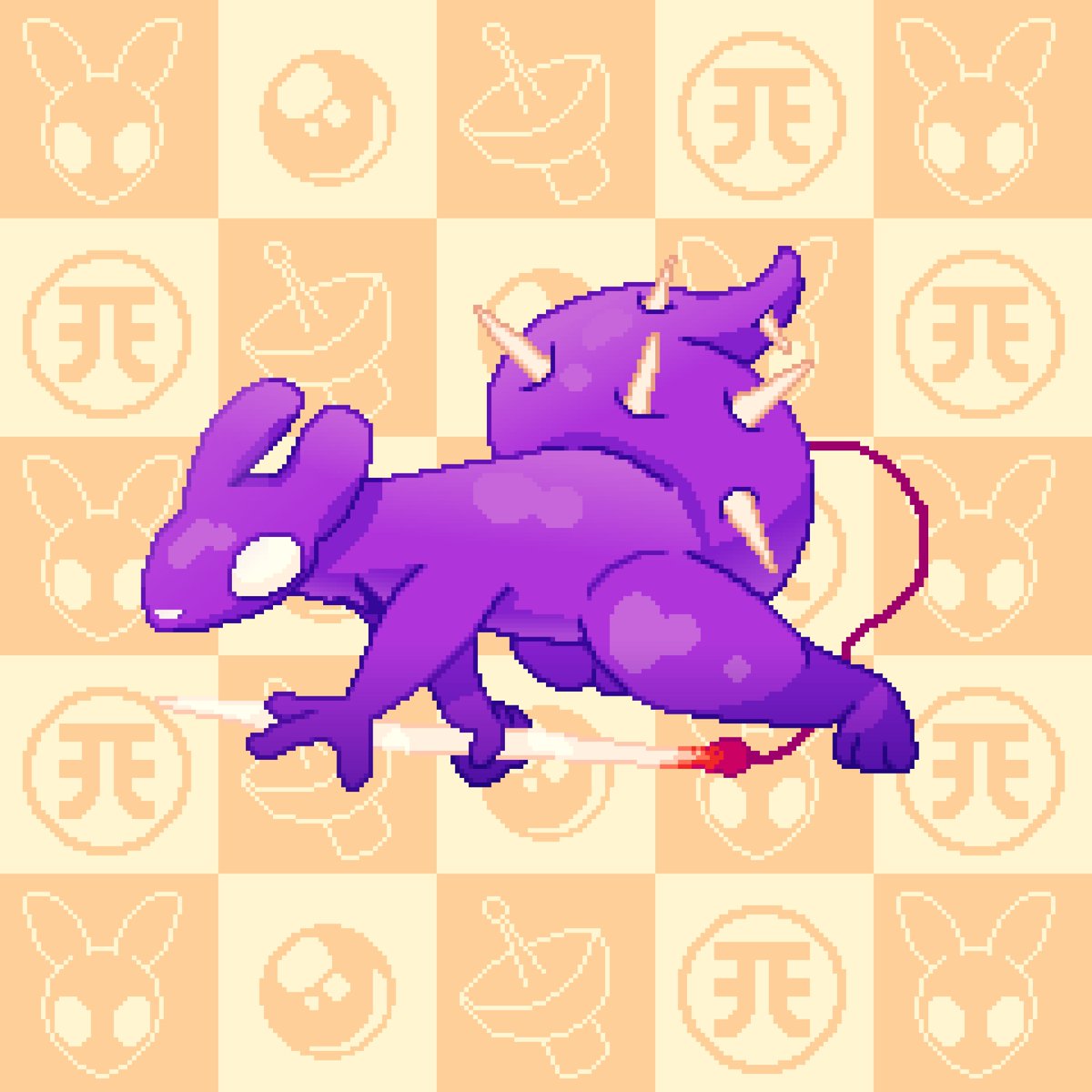 megabits_1640's tweet photo. my favorite, MY BELOVED SPEARMASTER 💜 

#pixelart #rainworlddownpour #rainworld https://t.co/sNA1l97JqN