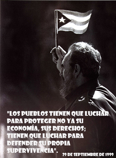 FSoldadodeIdeas's tweet photo. #FidelCastro, 29 de septiembre de 1999: "Los pueblos tienen que luchar para proteger no ya su economía, sus derechos; tienen que luchar para defender su propia supervivencia".

https://t.co/QcmpugRWrT
#100AñosConFidel #Cuba #SomosContinuidad #RevoluciónCubana https://t.co/UAvavhUSVo