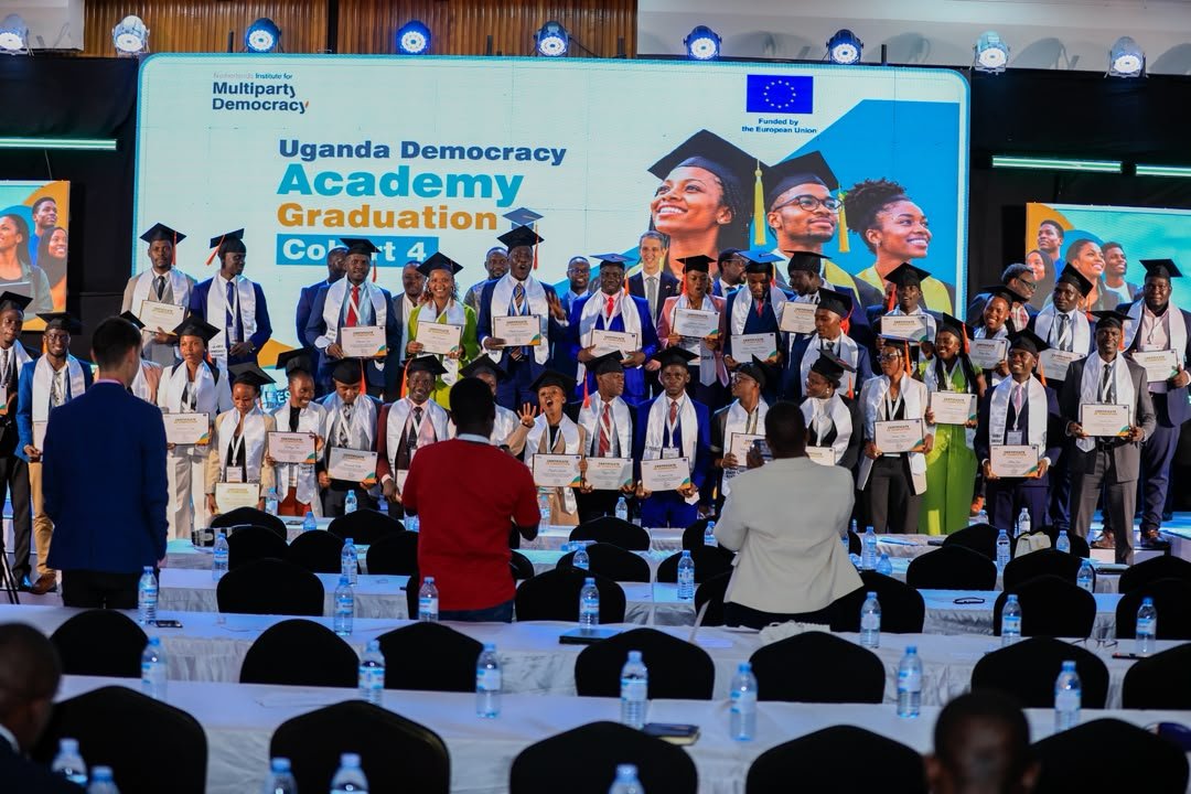NimdUganda's tweet photo. Congratulations to the graduates of the fourth cohort of the #DemocracyAcademyUg. We can't wait to witness your impact on the world. 

#NationalYouthSymposium26 
#SADU
@EUinUG https://t.co/3ofvKrAuDX