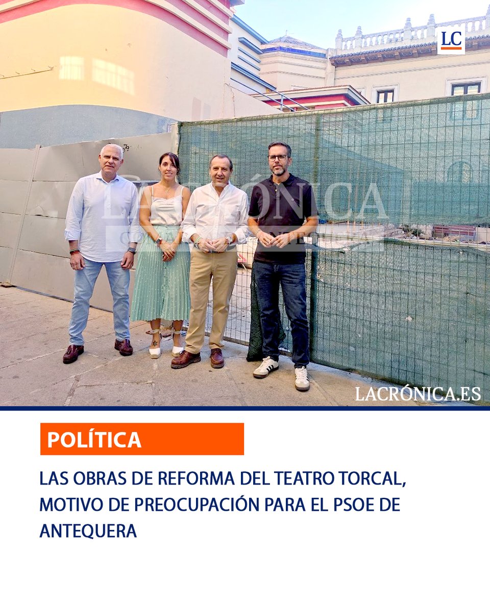 lacronica_atq's tweet photo. #Política | Las obras de reforma del Teatro Torcal, motivo de preocupación para el @PsoeAntequera 
 
▶️ Desde el grupo municipal socialista afirman que este proyecto es "ejemplo de la incapacidad y mala gestión del Partido Popular"

🔗 Puedes leer la noticia completa en: https://t.co/qTJTk0lKTu