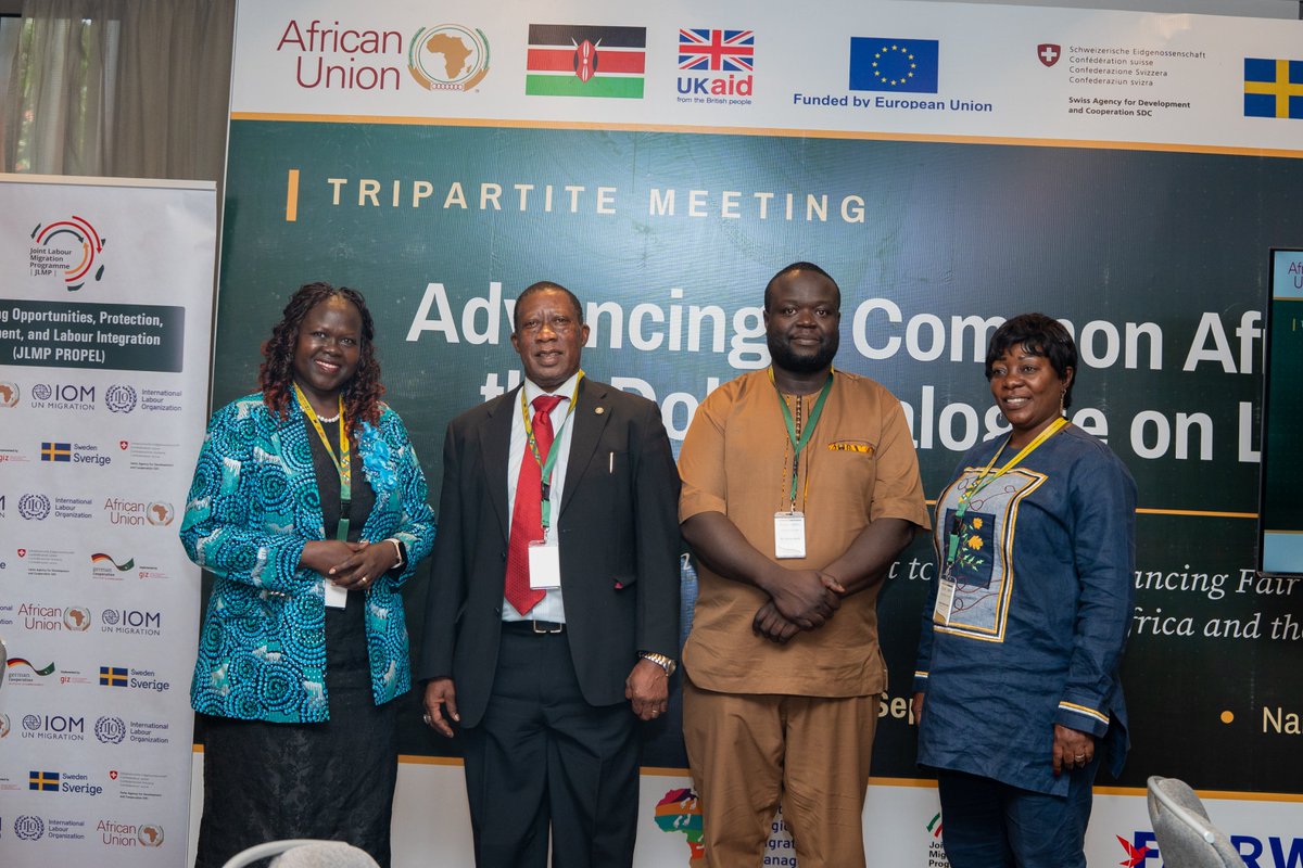 EHoALabourMig's tweet photo. African tripartite constituents conclude two days of consultations with a coordinated approach to labour migration cooperation. The discussions helped shape the messages Africa will take to the Second #DohaDialogue on 5–6 October 2026, with an emphasis on  practical action &amp;🧵1/2 https://t.co/kveCcBY1cY