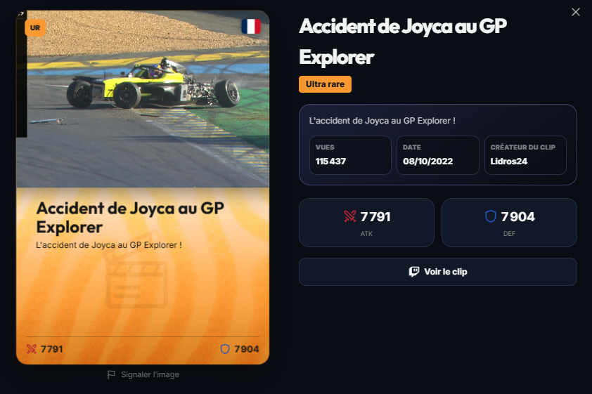 StreamsMasters's tweet photo. Pourquoi s'arrêter aux streamers quand on peut collectionner l'histoire d'Internet ?

Les clips les plus populaires débarquent ! 🎬

Tentez de packer des moments cultes comme l'accident de Joyca au GP Explorer, le sacre de M8, ou la carte Légendaire du don de Ninja au ZEvent 👇 https://t.co/I3cQFZE08r