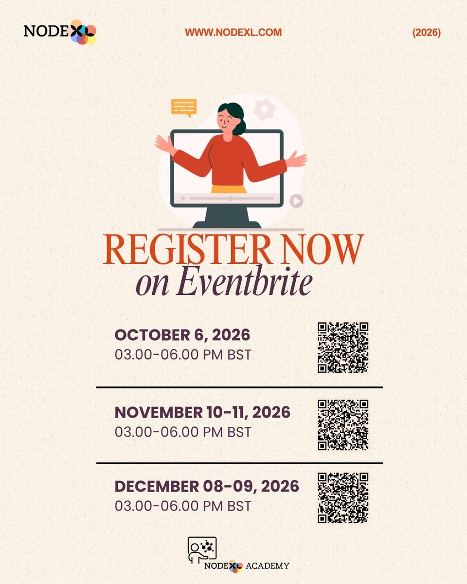 nodexl's tweet photo. Who is the NodeXL Academy Short Course for?

Whether you’re a student, teacher, researcher, or analyst, there’s a different way this course can help you.

Complete the course and receive a free 1-month NodeXL license.

#NodeXLAcademy https://t.co/6axY2fbngP