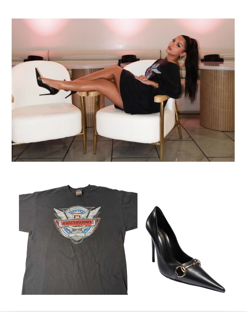 Vintage Harley Davidson graphic tee street style outfit