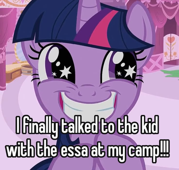 ErinJone86's tweet photo. Me finally talking to the kid I’ve been meaning to talk to at camp
#MLP #TwilightSparkle #MyLittlePony #MLPFriendship #MLPEdit https://t.co/YHxqKgZI8F