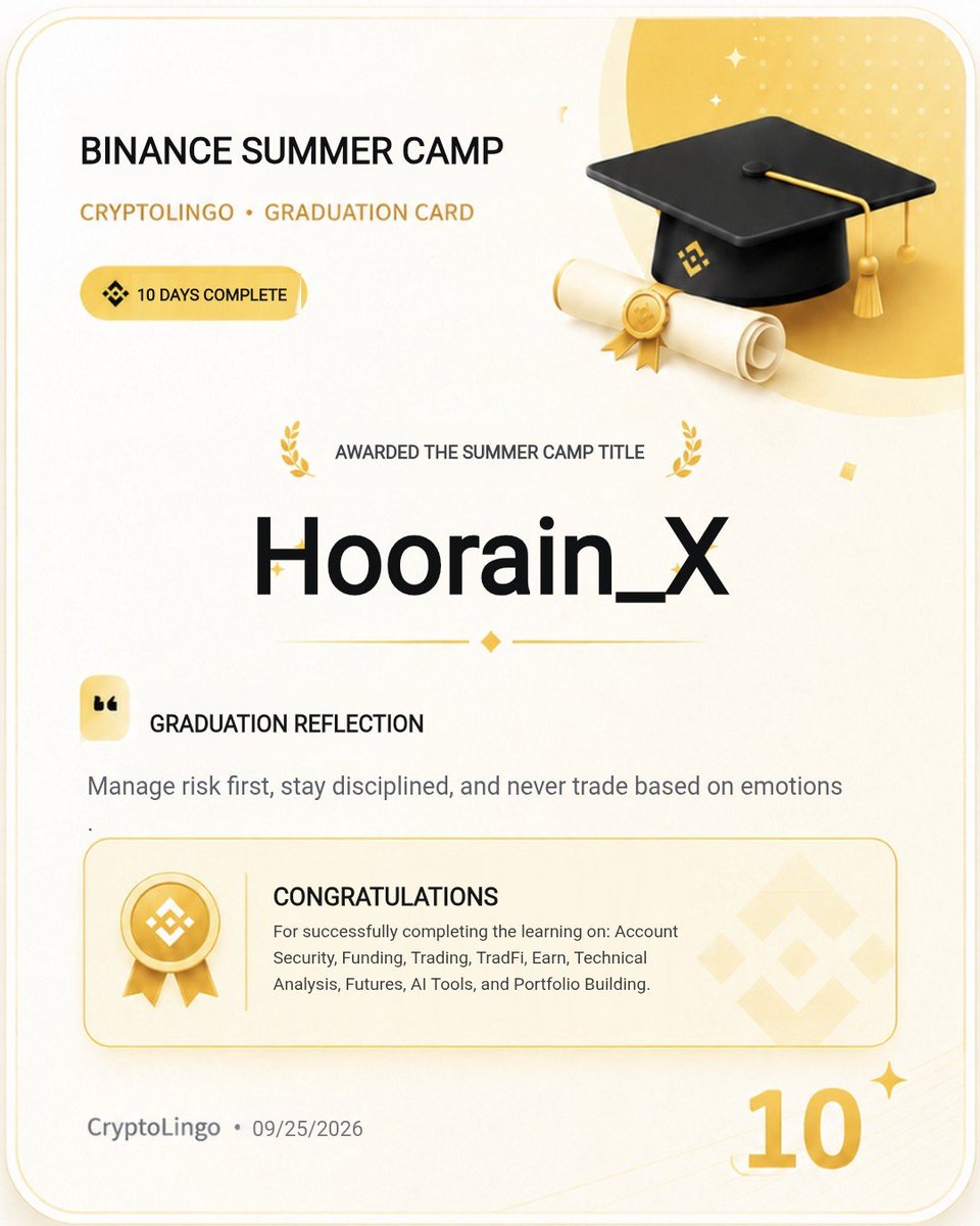 HOORAIN23510's tweet photo. What I enjoyed most about Summer Camp? The feeling of progress. Day by day, I learned, explored, and became more confident with things I didn’t know much about before. Simple activities, but a genuinely valuable experience from my point of view. 💛

#BinanceSummerCamp https://t.co/WRSbYy4zmW