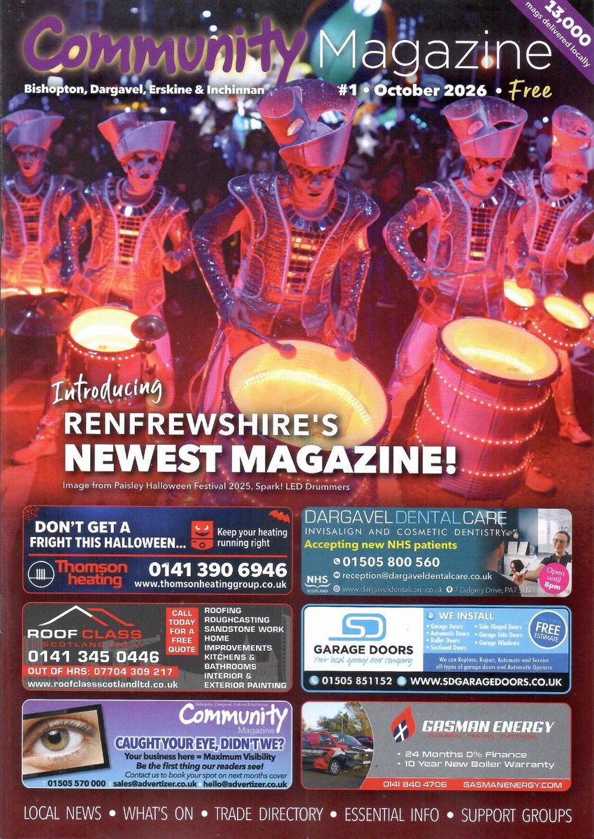 Alison_S_Taylor's tweet photo. New Renfrewshire magazine covering #Bishopton #Erskine #Inchinnan
Now that I have recently moved office from India of Inchinnan - I have moved my surgery into the village of Inchinnan to Inchinnan Parish Church. https://t.co/N6lCC7EWr7