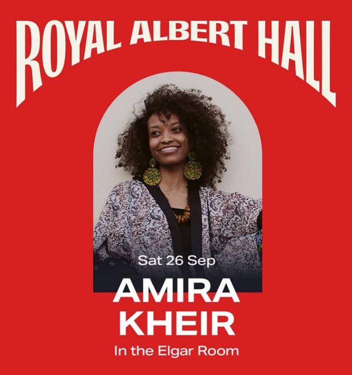 angie_lemon's tweet photo. Sudanese-Italian star singer #AmiraKheir in concert @RoyalAlbertHall Elgar Room Sat 26 Sept 2026
performing songs from her album BLACK DIAMONDS “An exquisite homage to ancestry, resilience, and the radiant beauty of African identity.” @ArtsCanteen  https://t.co/g5pGn9bIIg https://t.co/vAGPRs6RbP