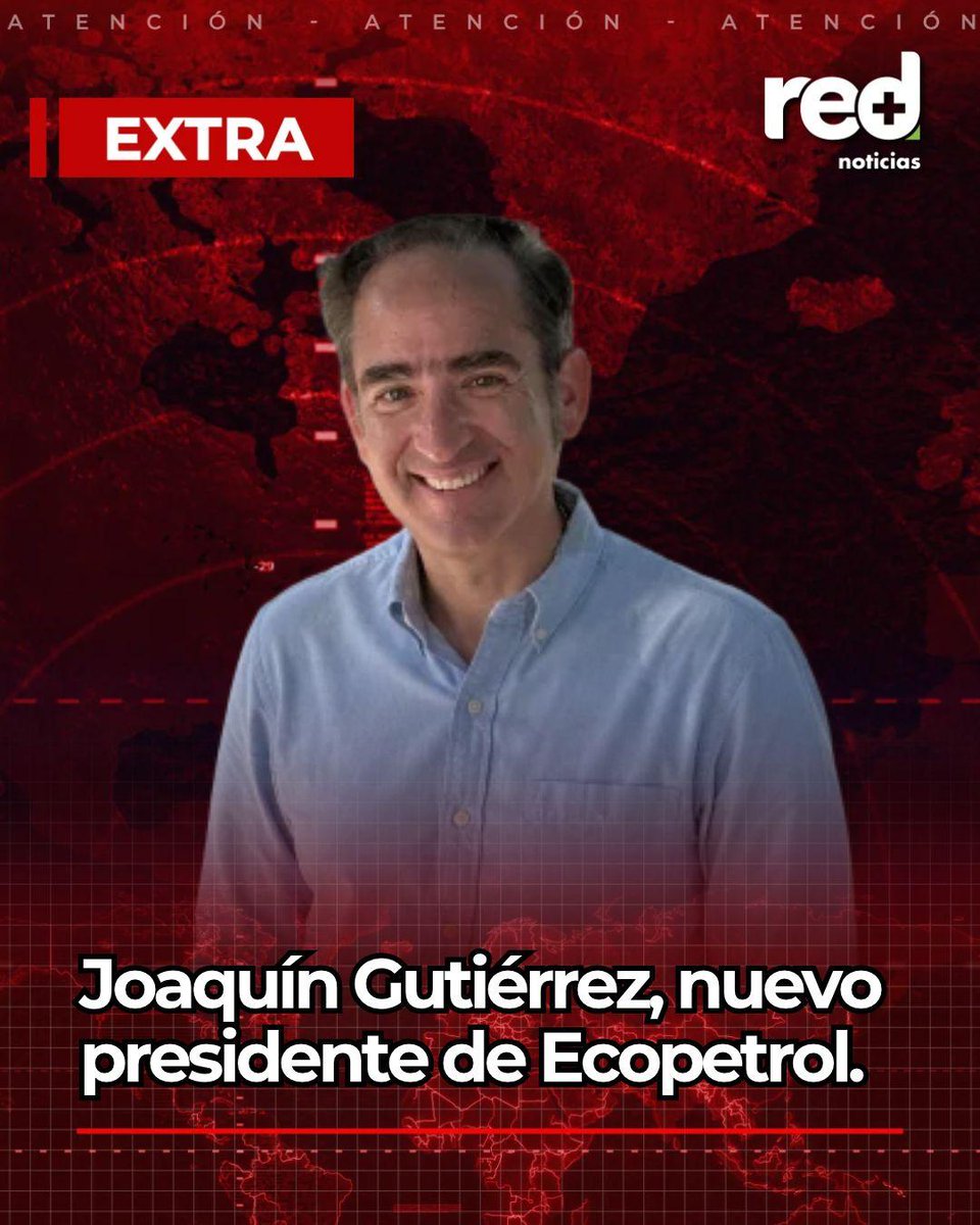 RedMasNoticias's tweet photo. #EXTRA | Joaquín Gutiérrez, nuevo presidente de Ecopetrol. https://t.co/oVkbPazaCm