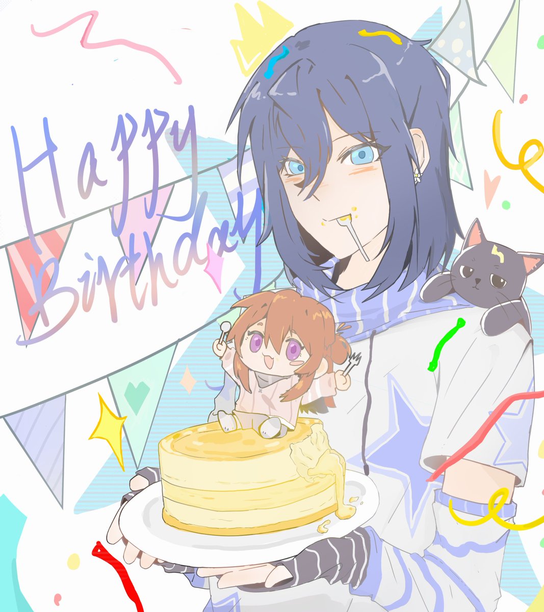 BaiYu5530's tweet photo. #宮城志緒理生誕祭2026
#週クラ
生日快乐小宝贝
拿到电脑第一件事就是赶生贺hh  上一次那张等我一早起来画 https://t.co/8wFriV0viX
