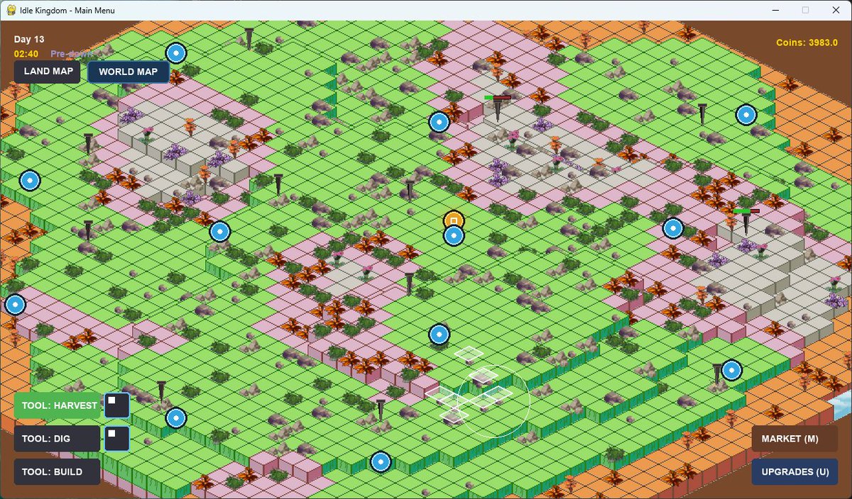 MysticalM_Media's tweet photo. YEAAA some automation in the mining process!
-Stone mining {blue}
-Wood cutting {green}
#IdleKingdom 
#MysticalMenagerieMedia
 #Indiedev #Gamedev #GameDesign #Steamgame #Pygame https://t.co/oAKqMYV5N2