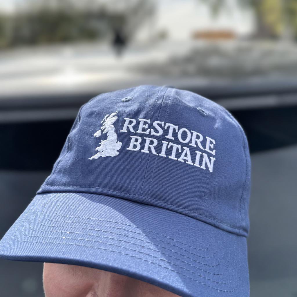grantleighstore's tweet photo. If you’re a #RestoreBritain supporter, take a look at our cotton baseball caps with a raised embroidered logo: https://t.co/x4rzTDuH3w https://t.co/uwb40Oi9kc