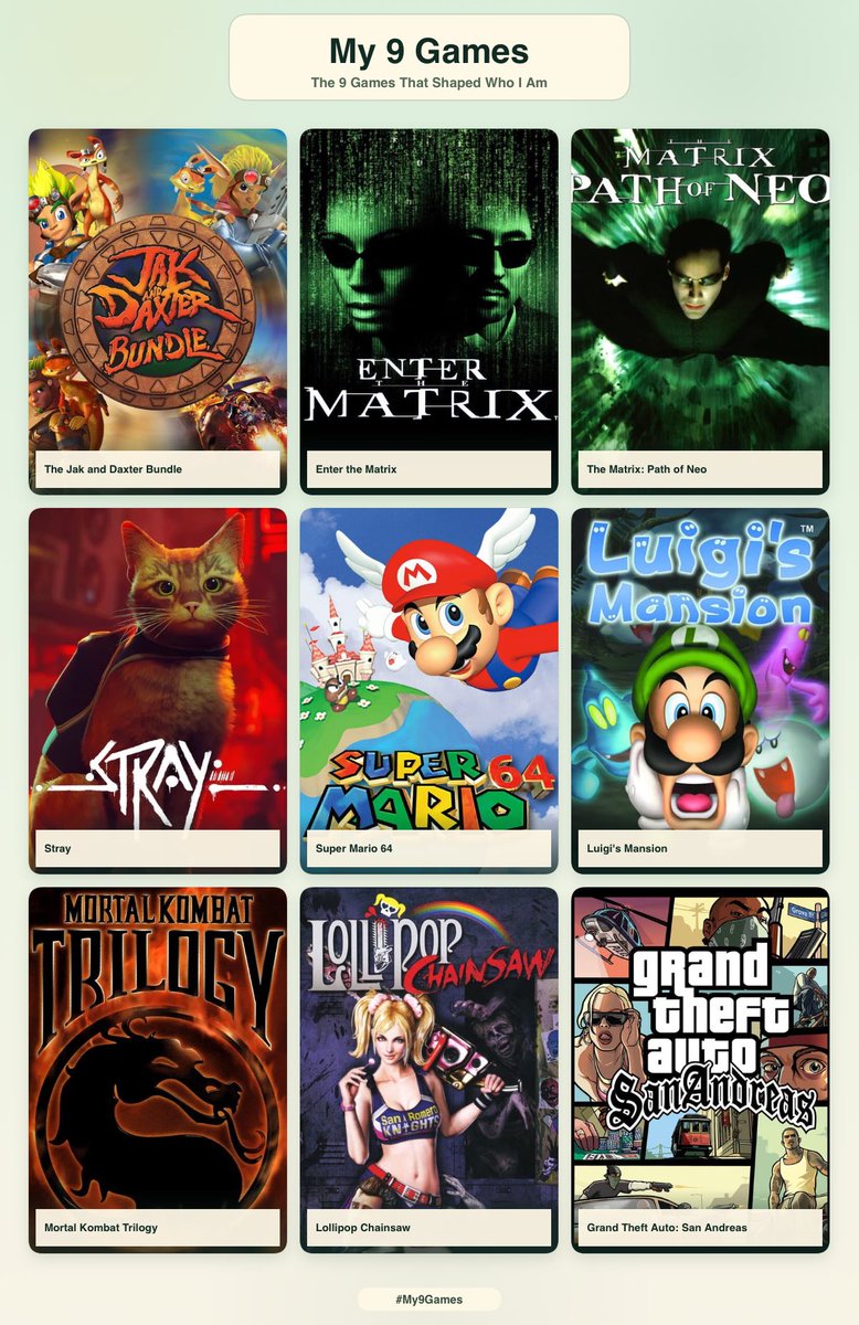 morphinelovemua's tweet photo. nine games that shaped this bbl https://t.co/Y8rpsSpif8
