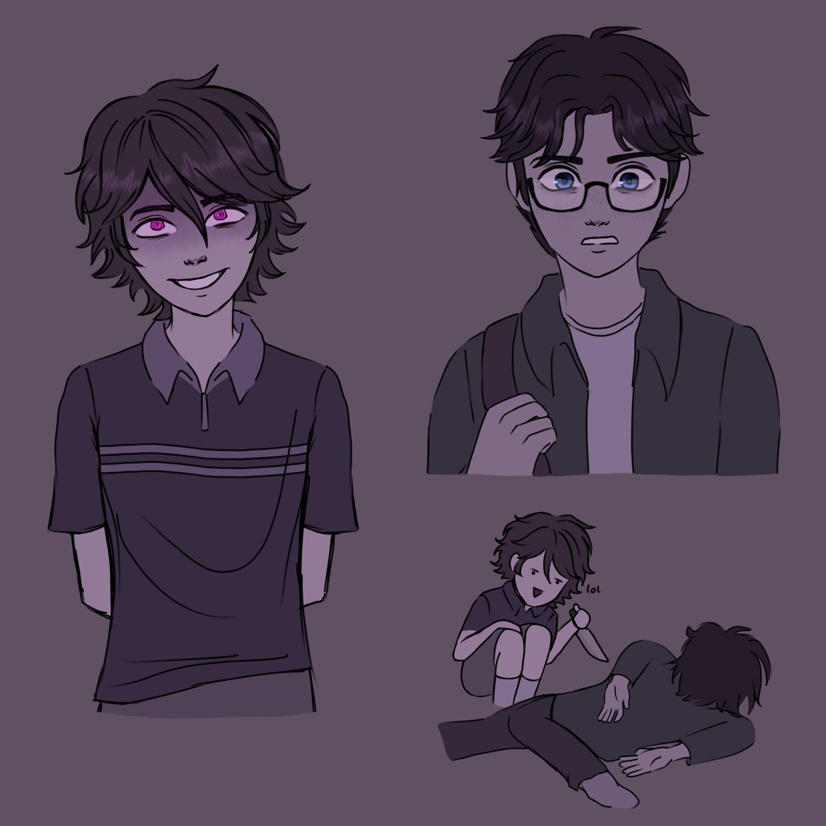 watergumdrop_'s tweet photo. That very awkward moment when you realise your close friend is the serial killer/hacker you’re investigating

Been doodling GGY stuff yayaya
#FNAF #gregoryfnaf #TonyBecker #GGY https://t.co/320eDYJeUm