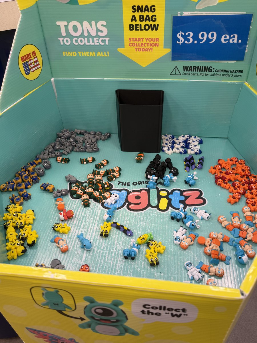 repkord's tweet photo. I've always felt conflicted about Wigglitz.

On the one hand: They've got a business model that clearly works. I see them in the wild everywhere now. Their quality for size especially is pretty damn good and a testament to what FDM is capable of now. Kids love em, even if just for a short while. They employ designers, a production team, and all the other awesome social and economic benefits that come from running a US business.💪🇺🇸

On the other hand: I know the vast majority of these will wind up in landfill. I HATE it that it gives ammo to people who point at them and say "See! 3D printing is wasteful and just for toys!!" The same could be said about the far greater supply of cheap crappy injection molded toys out there but they don't. 3DP seems to be the whipping boy more often.

I guess I just want the general public's understanding of what 3D printing is and can be to be better than this.

Am I overthinking it? 🤔🤷‍♂️