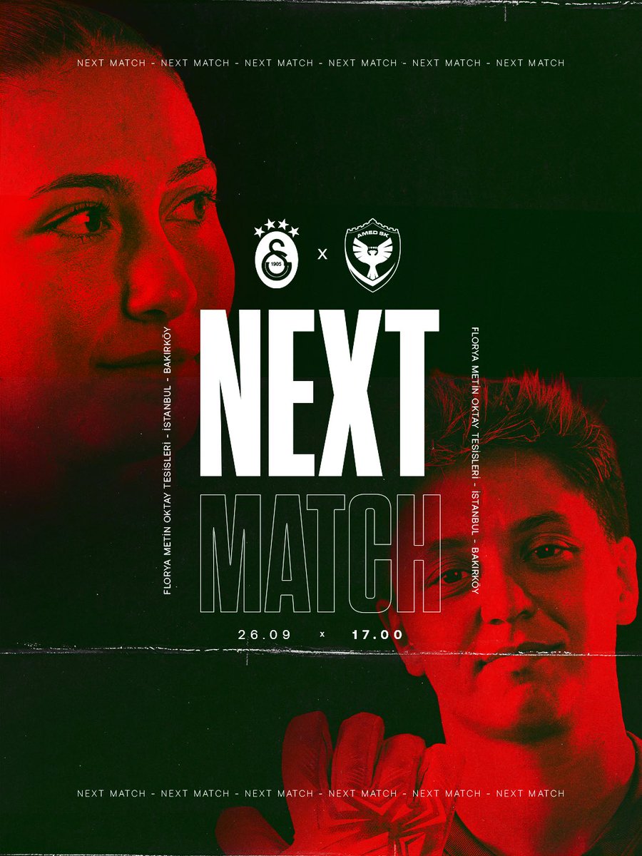 amedskkadin's tweet photo. 📢 Maça Doğru
🆚 Galatasaray
🗓️ 26 Eylül Cumartesi
⏱️ 17.00
🏟️ Florya Metin Oktay Tesisleri - İstanbul https://t.co/m1TVOcC1SS