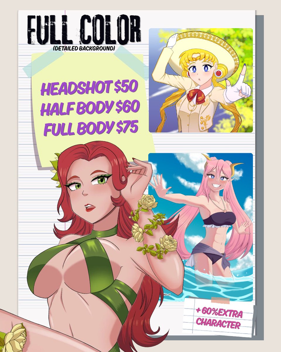 Dommo_01's tweet photo. ✨ COMMISSIONS OPEN ✨

I've decided to open art commissions before starting a new project.

I only accept payments via PayPal, and if you are from Mexico, I accept bank transfers.

If you want more information, send me a DM https://t.co/MIfUMR1t2d