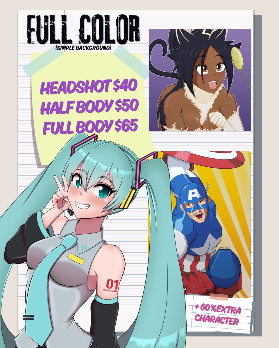 Dommo_01's tweet photo. ✨ COMMISSIONS OPEN ✨

I've decided to open art commissions before starting a new project.

I only accept payments via PayPal, and if you are from Mexico, I accept bank transfers.

If you want more information, send me a DM https://t.co/MIfUMR1t2d