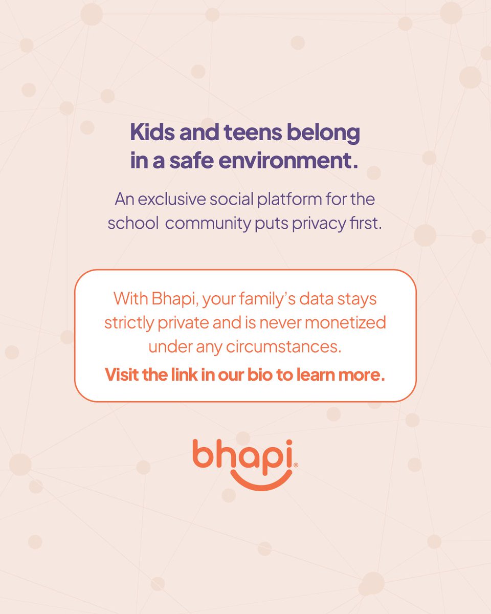 bhapi_io's tweet photo. How well is your children’s data privacy actually protected on the social platforms they use?
To learn more about digital protection, visit the link in our bio.

#SocialMedia #DigitalSafety #DataPrivacy #Bhapi https://t.co/dkTJkV7wdj