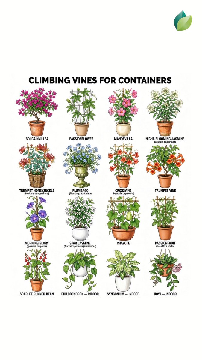 easygrowapp's tweet photo. Climbing vines for containers! 🌿 Bougainvillea, Mandevilla, Jasmine &amp; more.
Download Easy Grow app now!
#ContainerGarden #ClimbingVines #EasyGrowApp https://t.co/Rc20Uj9Yjz