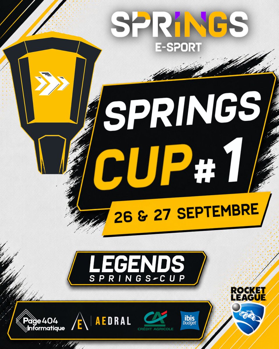 SpringsEsportRL's tweet photo. 🔥 1er QUALIFIER de la Springs Cup #1 ! 🔥
C'est parti pour la première des 4 étapes qualificatives avant la LAN ! 🏆
📅 26 & 27 septembre 2026
🎮 Rocket League
Dernières places disponibles, ne tardez pas ! ⚡
👉 https://t.co/KdLRLGeVtz
#SpringsCup #RocketLeague #Esport #LAN https://t.co/Mplwa6gjy8