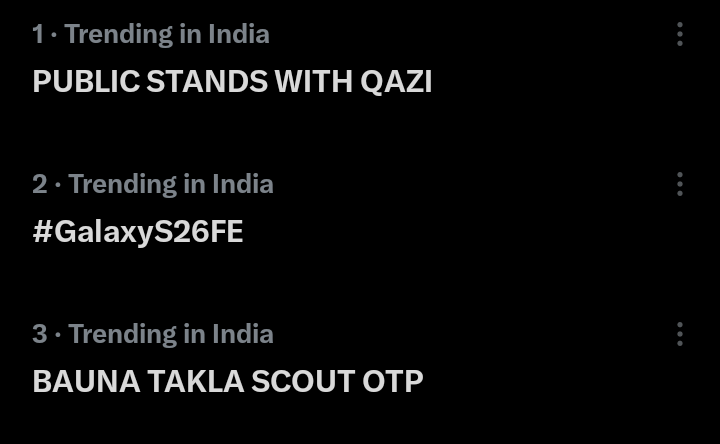comeoncheeks_'s tweet photo. Paid negative trend against Qazi got removed in 1hr, while organic trend for Qazi is still at no.1 though organic negative trend for bauna by Qazi fans is trending at no. 3 😂😂

PUBLIC STANDS WITH QAZI 

BAUNA TAKLA SCOUT OTP https://t.co/rwU09tUTT5