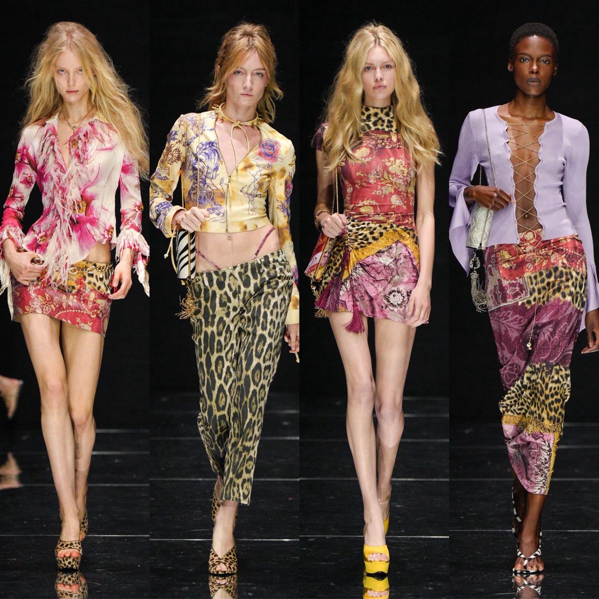 bottegasveneta's tweet photo. roberto cavalli spring-summer 2027 ready-to-wear by fausto puglisi! SO CUNTY! SO FAB!! https://t.co/KBR3Qg1pMP