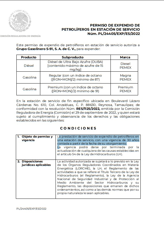 azucenau's tweet photo. 🔴La empresa fundada por Perla Sharaza McDonald, viuda de Sergio Carmona, obtuvo en 2022 permisos de la CRE para el expendio de petrolíferos con vigencia hasta 2052 y actualmente reporta operaciones con abastecimiento de Pemex.

De acuerdo con una investigación del periodista Esteban David Rodríguez (@estedavid) para @emeequis, Perla Sharaza dejó la empresa en manos de Raúl Ulloa McDonald y Elías Reyna de Anda.