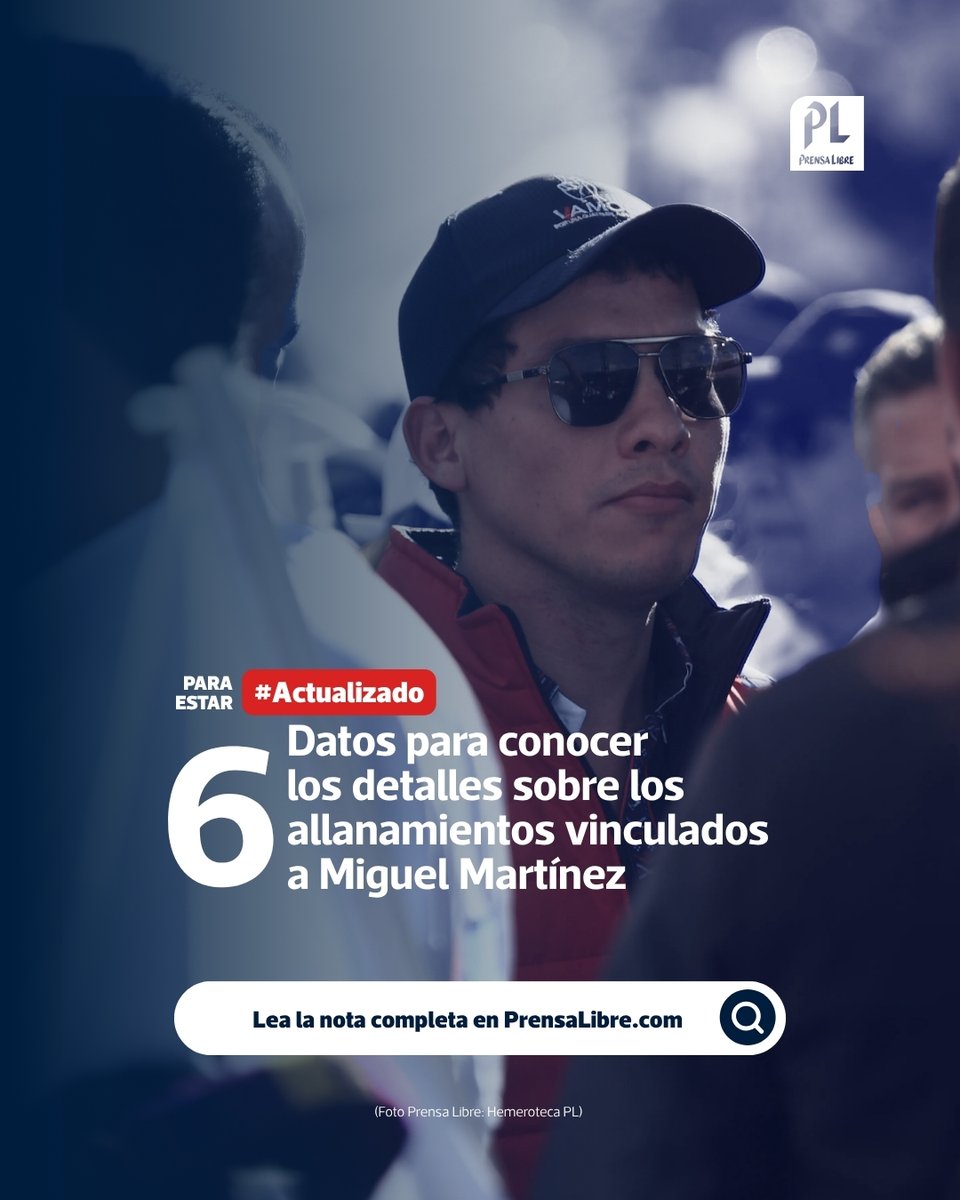 🚨 #Actualizado: MP amplía información sobre diligencias vinculadas con Miguel Martínez La Fiscalía contra el Crimen Organizado desarrolló operativos en dife…